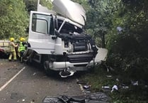 HGV overturns on A339