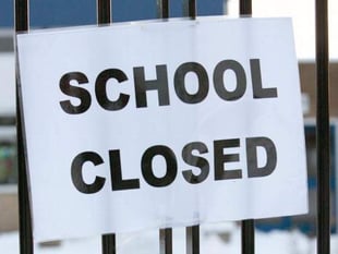 Schools closed as snow and ice strikes