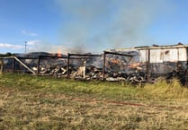 Firefighters tackle barn blaze