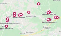 Map for Bordon defibrillators created by first aider