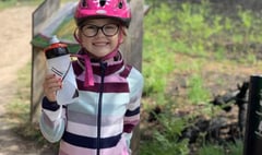 Schoolgirl Darcy, 6, rides 20km to support fire-hit common