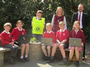 Binsted pupils get laptops from Lions