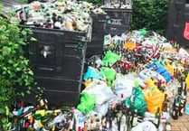 Overflowing group of bottle banks in Four Marks car park has been cleared