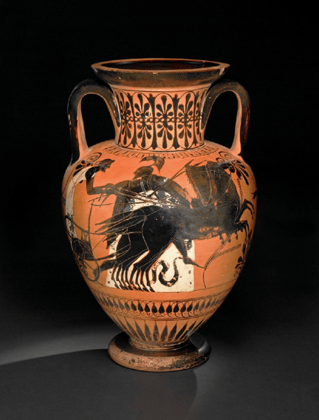The Athenian amphora on loan from the British Museum