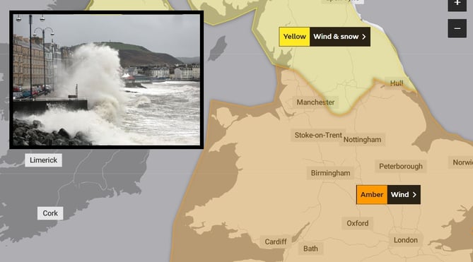 Weather warning Storm Eunice