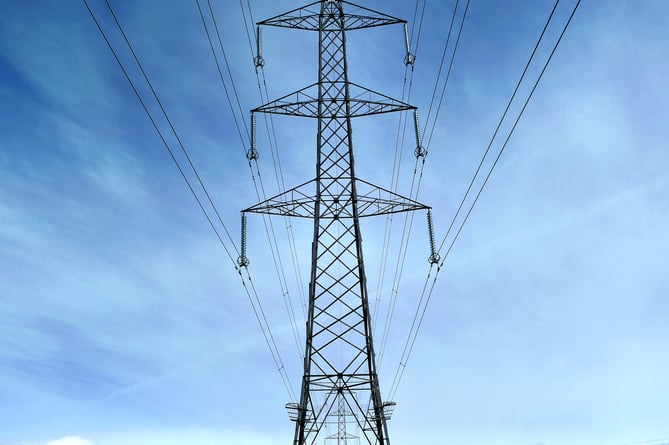 Electricity pylon near Heel Toe Hill in the Lake District
