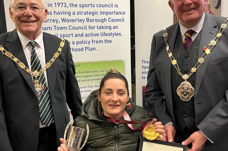 Farnham Sports Personality of the Year Award winner Kylie Grimes