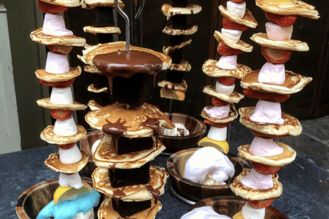 The Botanist’s famous hanging pancake kebab is back for Shrove Tuesday after a two-year hiatus