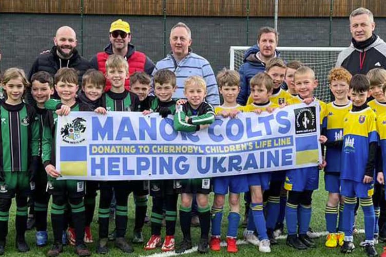 Manor Colts FC is raising money to help refugees from Ukraine