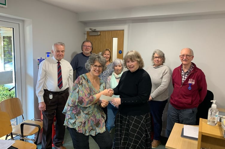 Presentation of £500 cheque for dermatoscope for Forest Surgery in Bordon and Badgerswood Surgery in Headley
