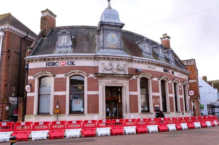 The future of the imposing building at 30 The Square, Petersfield, previously a Midland Bank branch, and before that home to a Bank of England branch, isn’t yet known