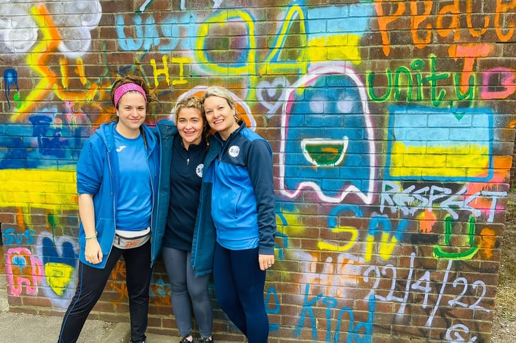 Results of a graffiti painting workshop at Building 94 in Bordon