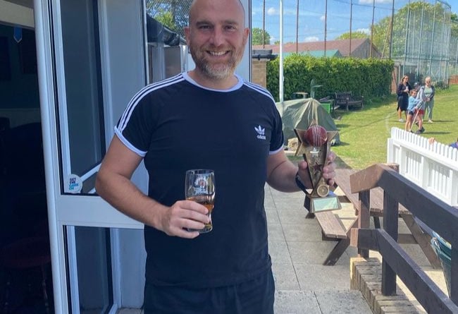 Ricky Yates was Rowledge’s man of the match for his 58 and tight six-over spell, the award sponsored by Sandrock pub and takeaway