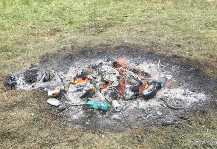 Fires were lit at Shortfield Common, Frensham, a protected Site of Special Scientific Interest, by travellers encamped on the site