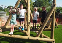 New climbing frames for school in Headley