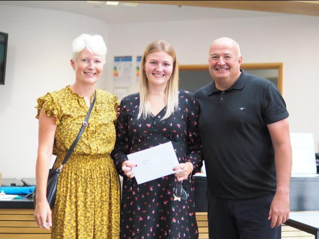 Grace Shepherd achieved an A* in drama and As in geography, psychology and sociology