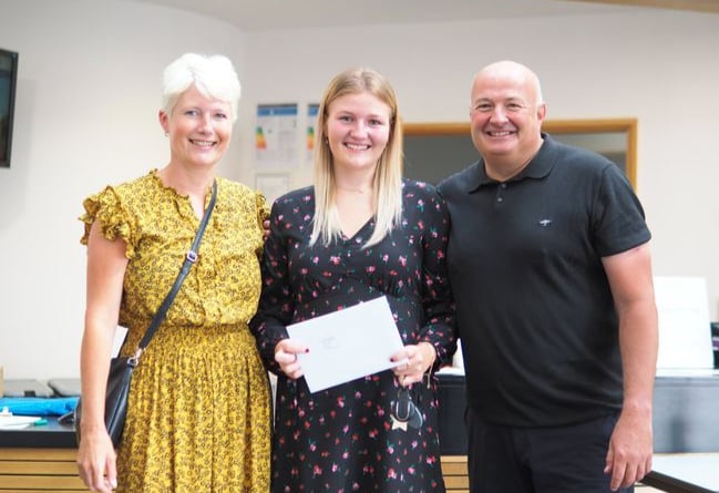 Grace Shepherd achieved an A* in drama and As in geography, psychology and sociology