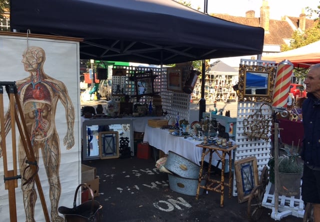 The brocante market at Broad Street in Alresford on September 25th 2022. 