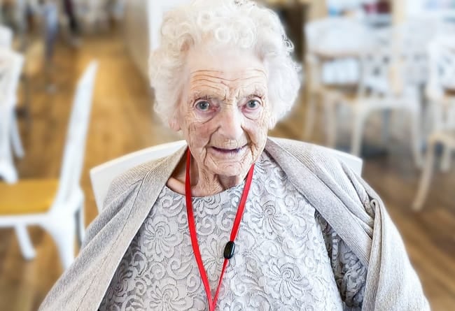 Redcot Care Home resident Christine Freeman has celebrated her 100th birthday