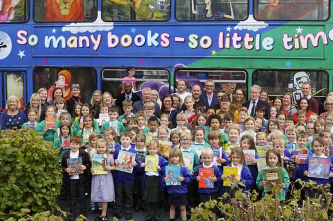 Opening of the Liphook Express reading bus at Liphook Junior School, October 2022.