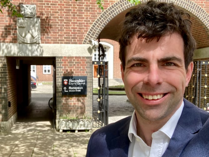 Whitehill, Bordon and Lindford county councillor Andy Tree outside the Hampshire County Council offices in Winchester.