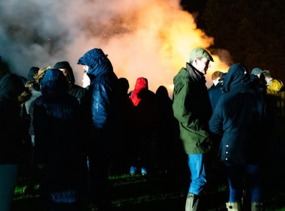 Crowds flock to firework displays despite the rain
