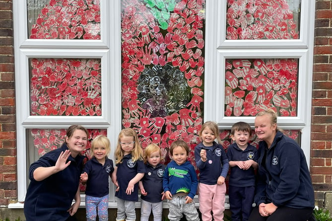 Poppy made by children at Dottie Tots Nursery School in Kingsley, November 11th 2022.