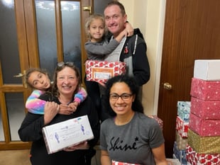 Christmas boxes for Ukrainians packed by Alton Rotary Club