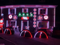 Video: Christmas lights programmed to music in Four Marks