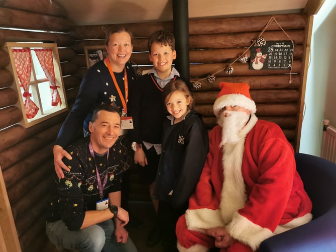 Santa's grotto at Alton School Christmas Fayre, December 2nd 2022.