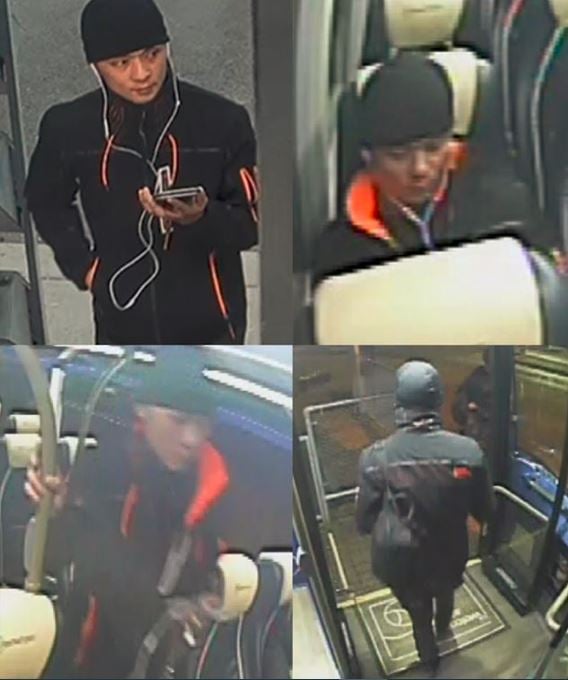 Hampshire Constabulary has released these CCTV images of Kiran Pun, a 36 year old man from Amesbury, Wiltshire, leaving a bus at Aldershot railway station before his disappearance