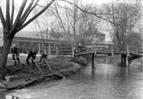 Peeps into the Past: Water board clears the River Wey through Gostrey Meadow in 1953