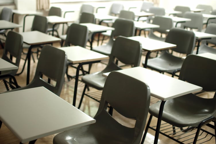 Empty classroom.