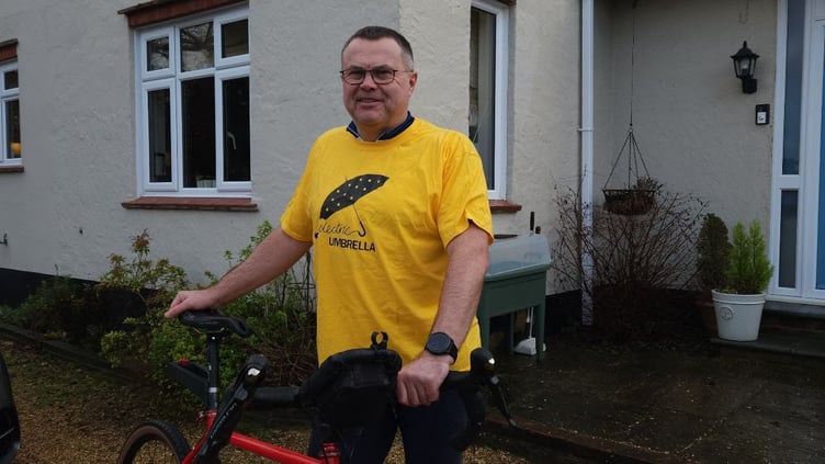 Steve Owen prior to setting off on his Tour d'Afrique
