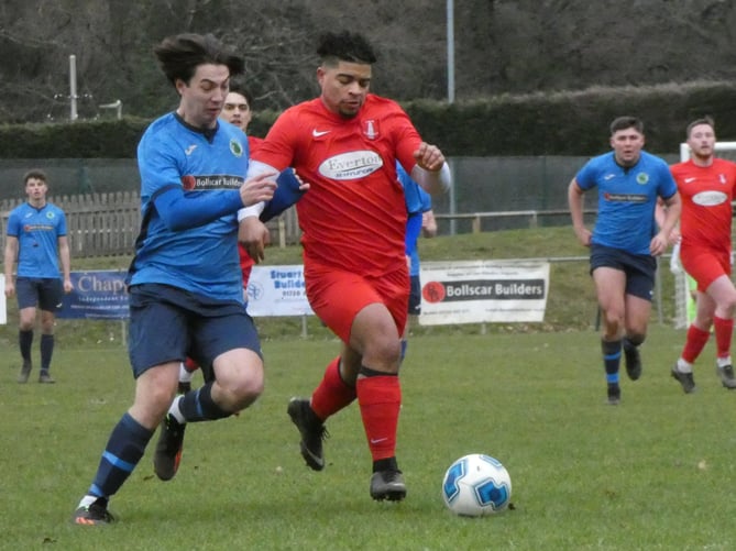 Action from Liss Athletic’s 5-2 defeat against Sway