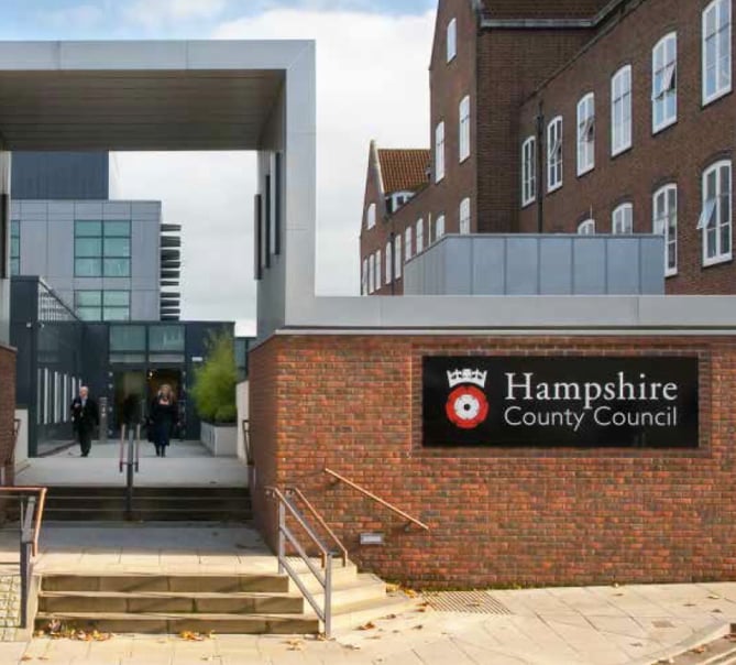 Hampshire County Council offices in Winchester.