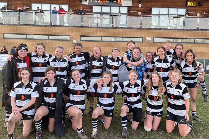 Farnham Rugby Club's under-16 girls