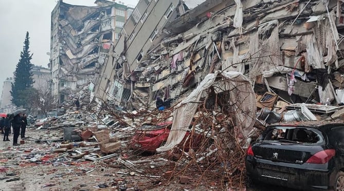 Earthquake devastation in Turkey, February 5th 2023.