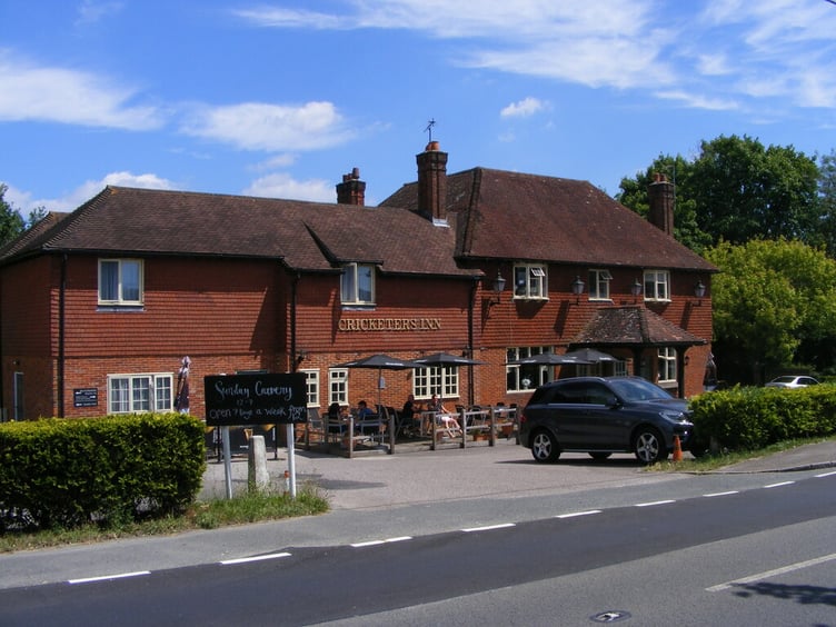 The Cricketers pub in Steep