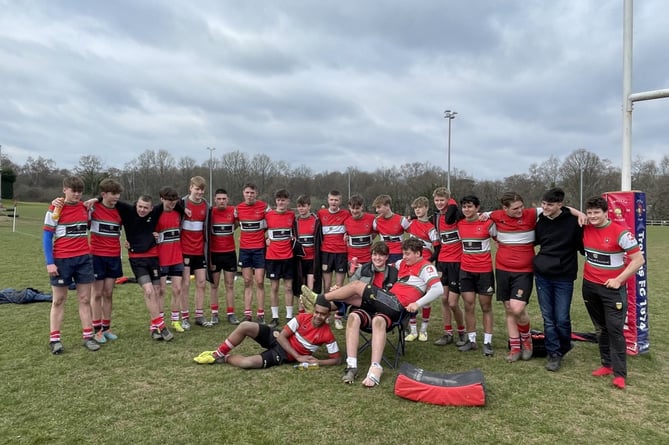 Petersfield Rugby Club under-15 boys beat Trojans under-15s
