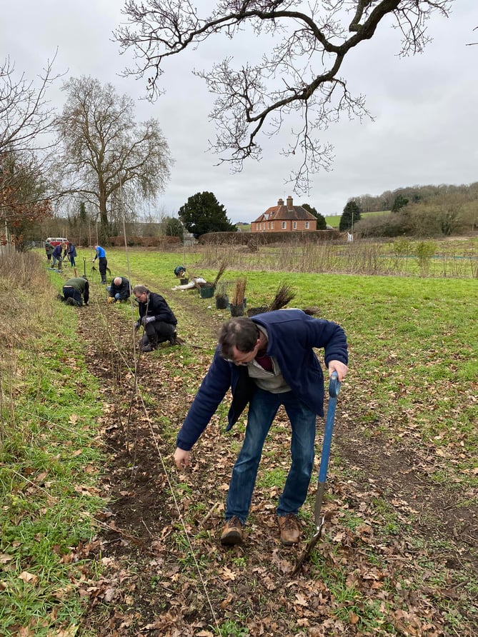 Alton Climate Action Network volunteers at Will Hall Meadow