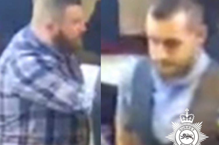 Do you recognise these men? Police would like to speak to them after an assault at Borelli's Wine Bar in Farnham in Janaury