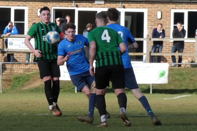 Action from Liss Athletic's 4-1 defeat against Andover New Street Swifts