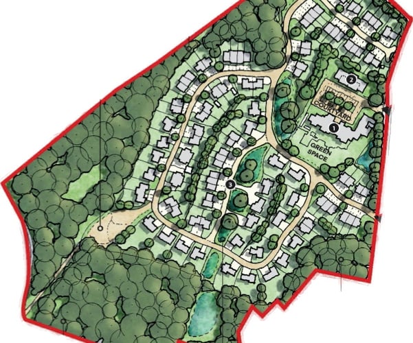 Cala Homes' plans for the Royal Junior School site in Hindhead, as included in the developer's EIA application