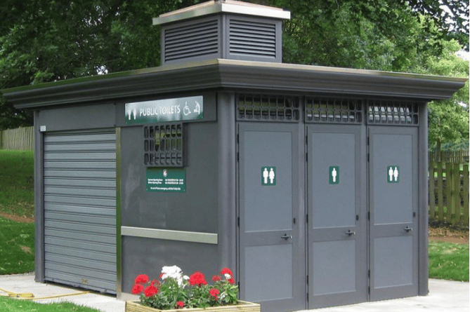 An 'indicative design' of Lion Green's new prefabricated public toilets – paid for with £100,000 of Community Infrastructure Levy funding