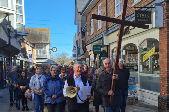 Petersfield's traditional Easter Walk of Witness took place again on Good Friday
