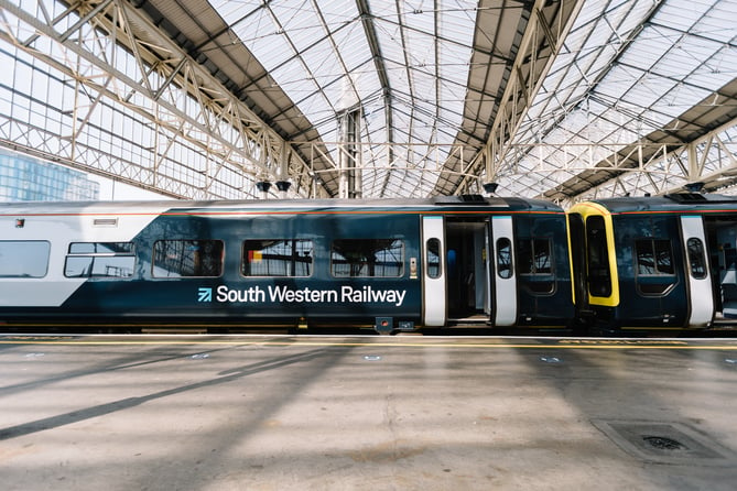 A South Western Railway train at Waterloo Station. 