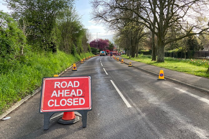 West Street is currently closed between Coxbridge roundabout and The Chantrys