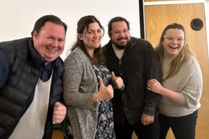 Stephen, Vicky, Richard and Helena – Quiz Truss – won a quiz at Beech Village Hall on April 21st 2023.