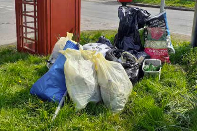 Rubbish in Langrish and Ramsdean, May 2023.